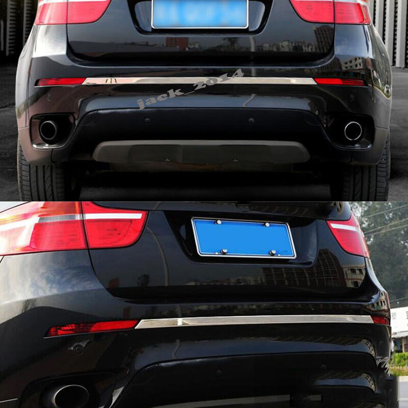 for BMW X6 E71 2009-2014 stainless Car Rear Bumper Strip Protector Cover Trim