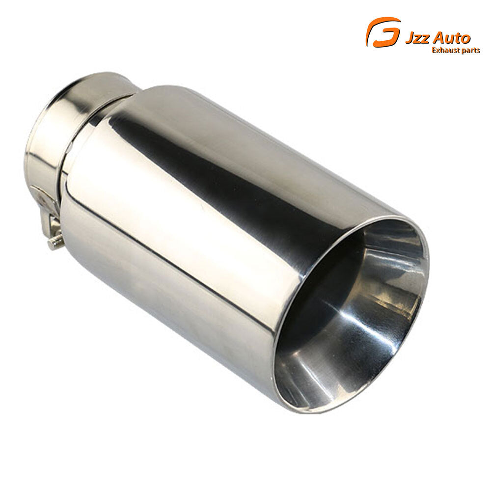 2.5'' ID 3.5in OD Universal Stainless Steel Exhaust Muffler Tips Clamp-On Sliver