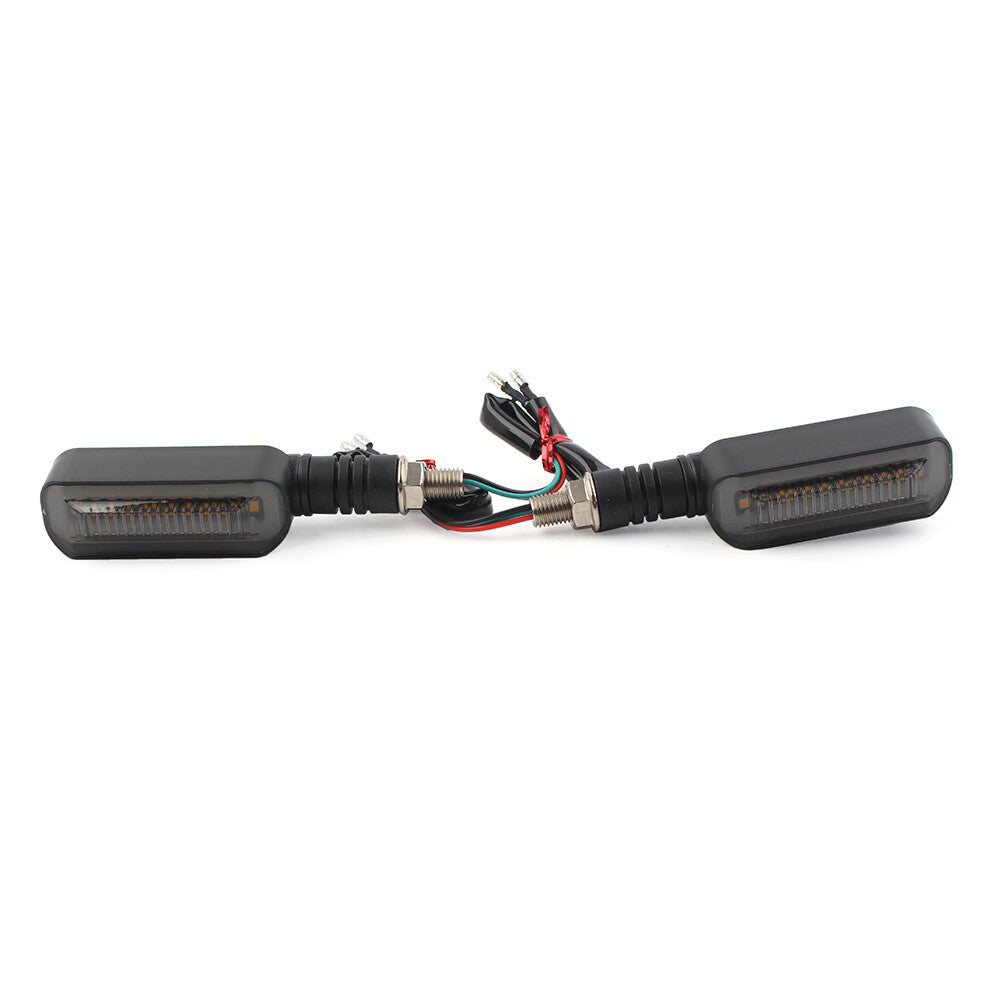 2x M10 LED Turn Signal Flasher Blinker Brake Stop Tail Light DRL