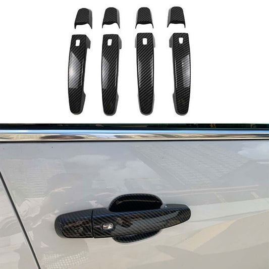 8X Cover Trim Carbon Fiber Exterior Side Door Handle for Chevrolet Malibu 16-18