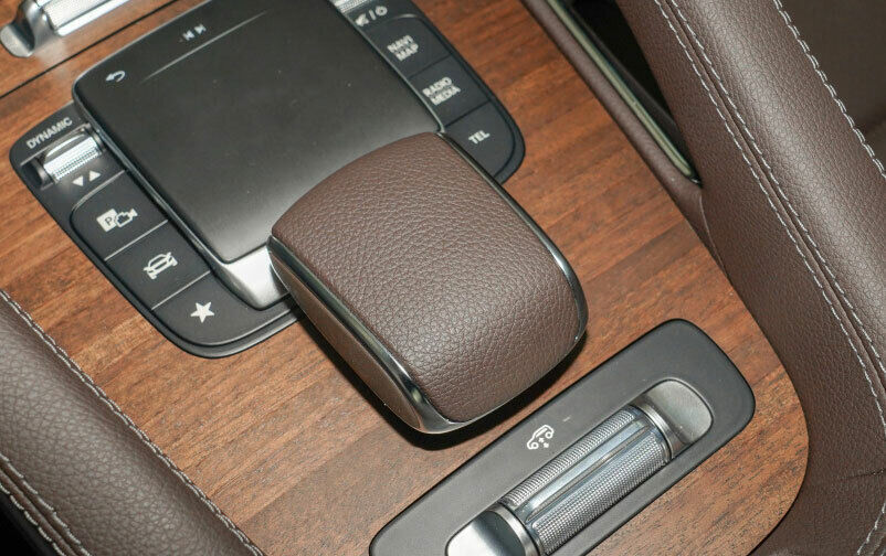 for Benz GLE GLS 2020-23 Red Carbon Fiber Gear Shift Knob Shifter Lever Trim 3P