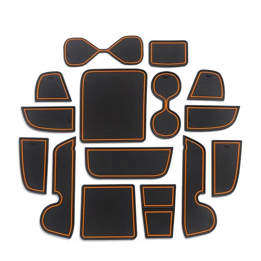 Anti-Slip Gate Slot Cup Mat for Honda Vezel HR-V 2021 2022 Cup Coaster ORANGE