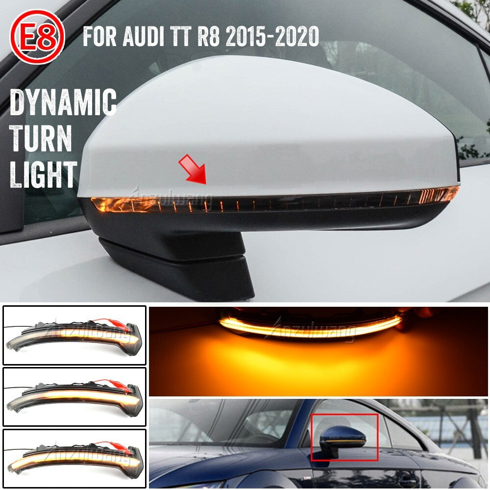 Dynamic Sweeping Wing Mirror Indicator Turn Signal Light for Audi TT TTRS R8