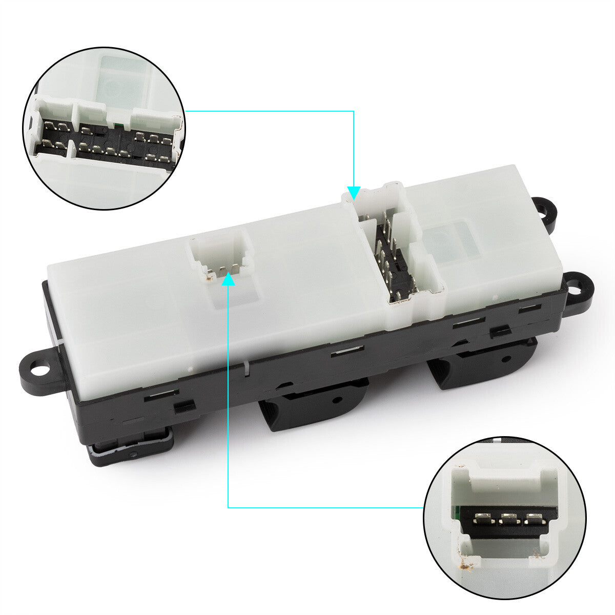 One-piece set of new Sentra 08-12 electric window master switch, model 25401-ZJ60A.