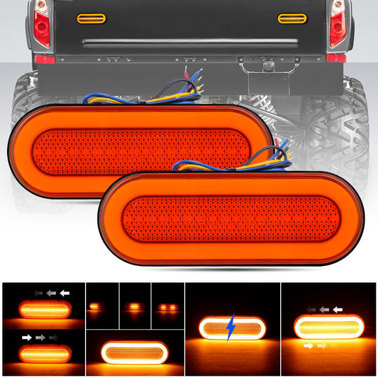 2X Sequential LED Tail Light Bar Turn Signal Brake DRL Motorcycles Truck Car ATV