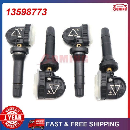 4PCS TPMS for BUICK LaCrosse CT6 for Chevrolet 13598773 Tire Pressure Sensors 433MHz
