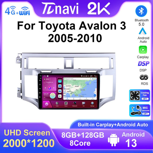 for Toyota for Avalon 3 2005-2010 Stereo Android CarPlay Car Radio GPS Player Screen