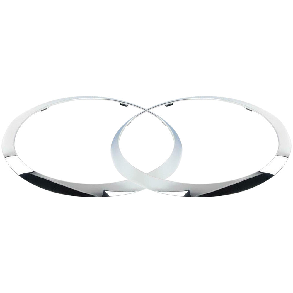 Left+Right Front Headlight Trim Strip for 2013-18 for Mini F55/F56/Cabrio F57 Chrome