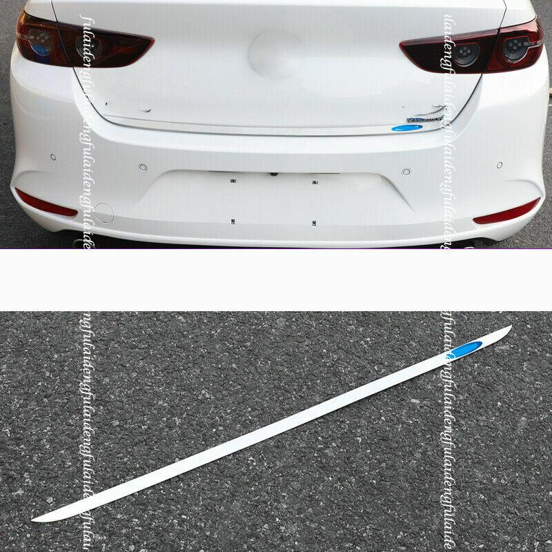 1P for Mazda 3 Axela 2019-22 stainless REAR TRUNK TAIL GATE DOOR LID COVER TRIM
