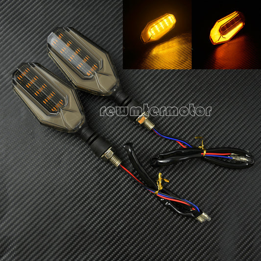 2¡Á LED Motorcycle Turn Signal Light Indicator Light Amber 12V Indicator Blinker
