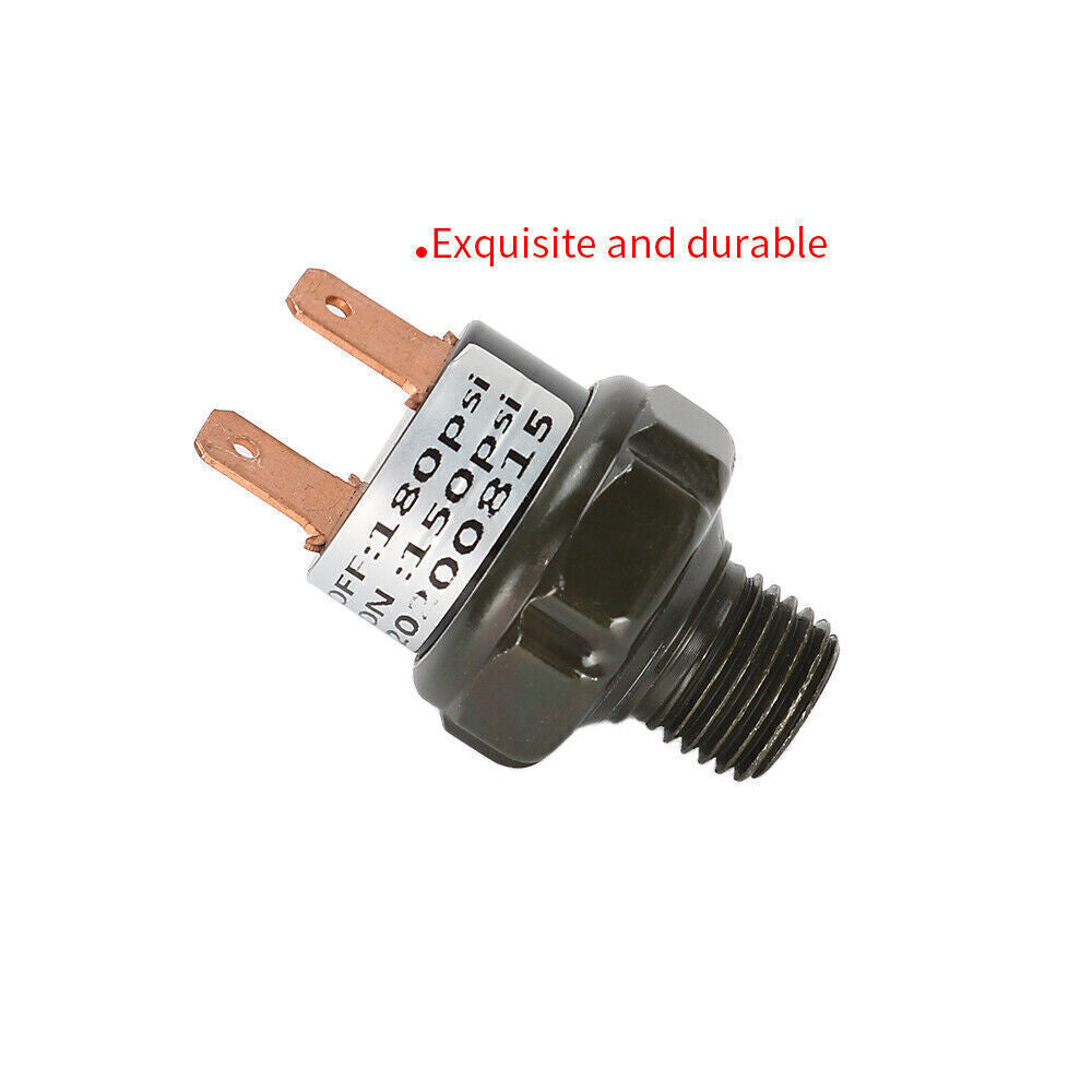Air Pressure Switch Tank Mount Thread 1/4 NPT 12V/24V For Train Horn 150-180PSI