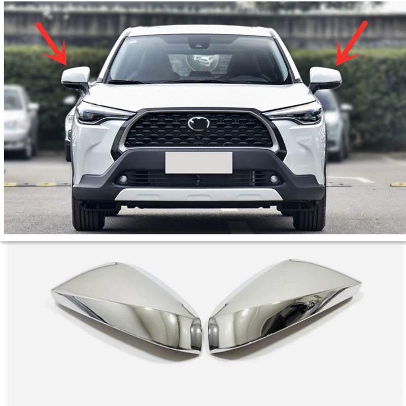 for Toyota for Corolla Cross 22-24 2P Chrome Side Door Mirrors Rearview Trim Cover