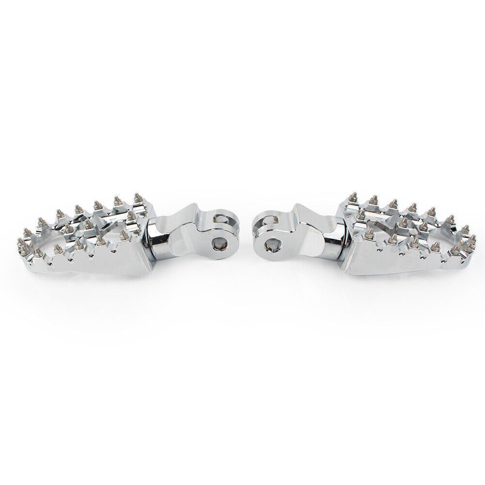 Cool Wide Front FootPegs Footrests For Trunxon 1200 2004-2015 Aluminum Silver
