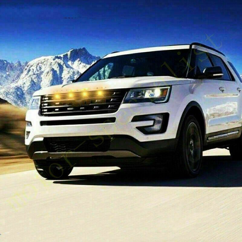 Auto Car Accessories Smoke Front Grille LED Amber Light Style Cover Trim