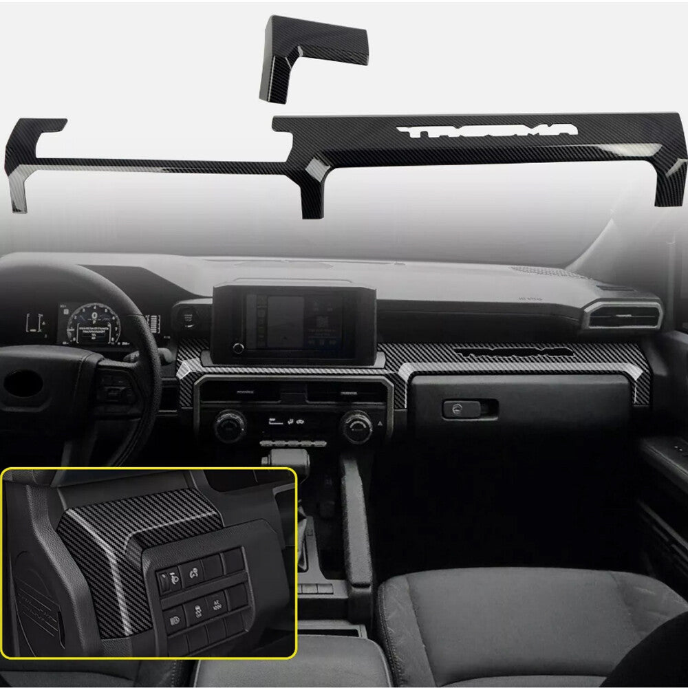 Red Gear panel decoration and cup holder decoration for Toyota Tundra 2014-21