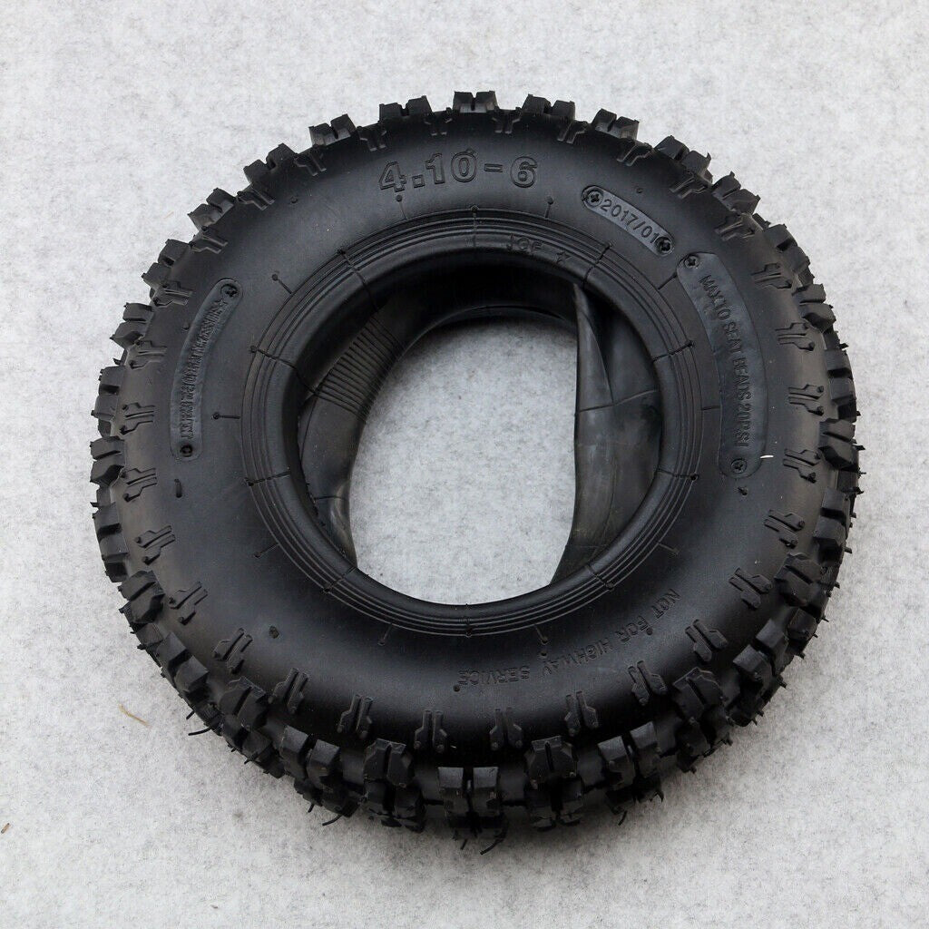 Motorcycle 4.10?6 Inner Tube Outer Tire Rubber ATV Go Kart for Mini Quad 47cc 49cc