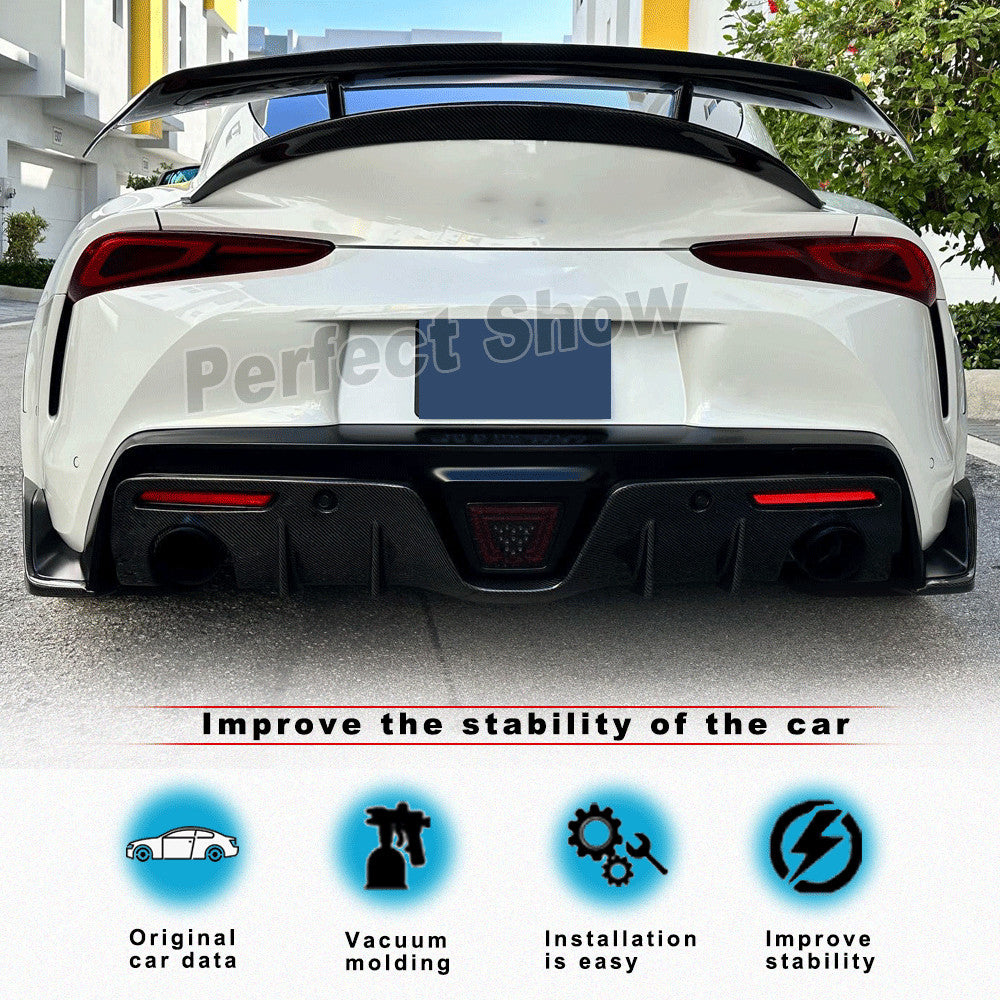 For Carbon Fiber Rear Bumper Diffuser Lip Splitter for Toyota 2019+ Supra GR A90 A91