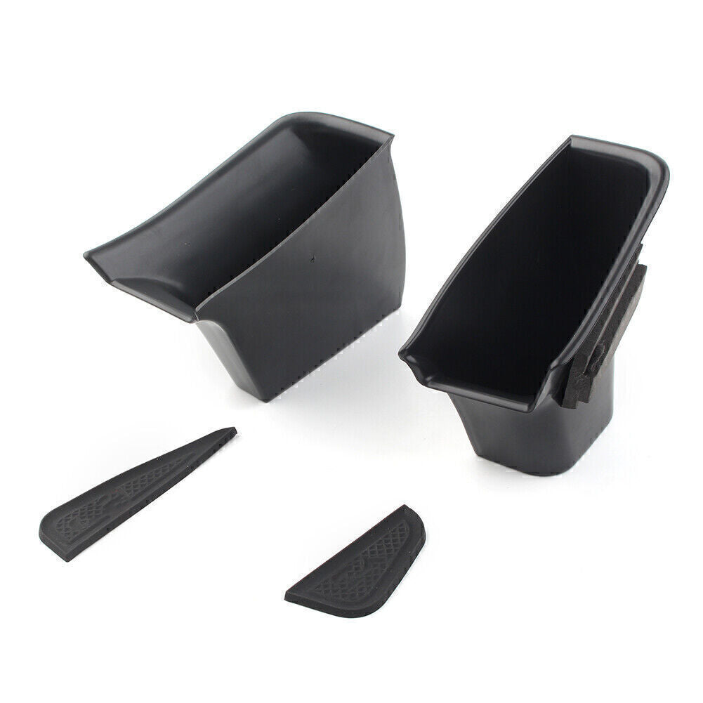 for Audi Q7 2016-2018 2x Car Front Door Handle Armrest Storage Box Tray Bin Kit