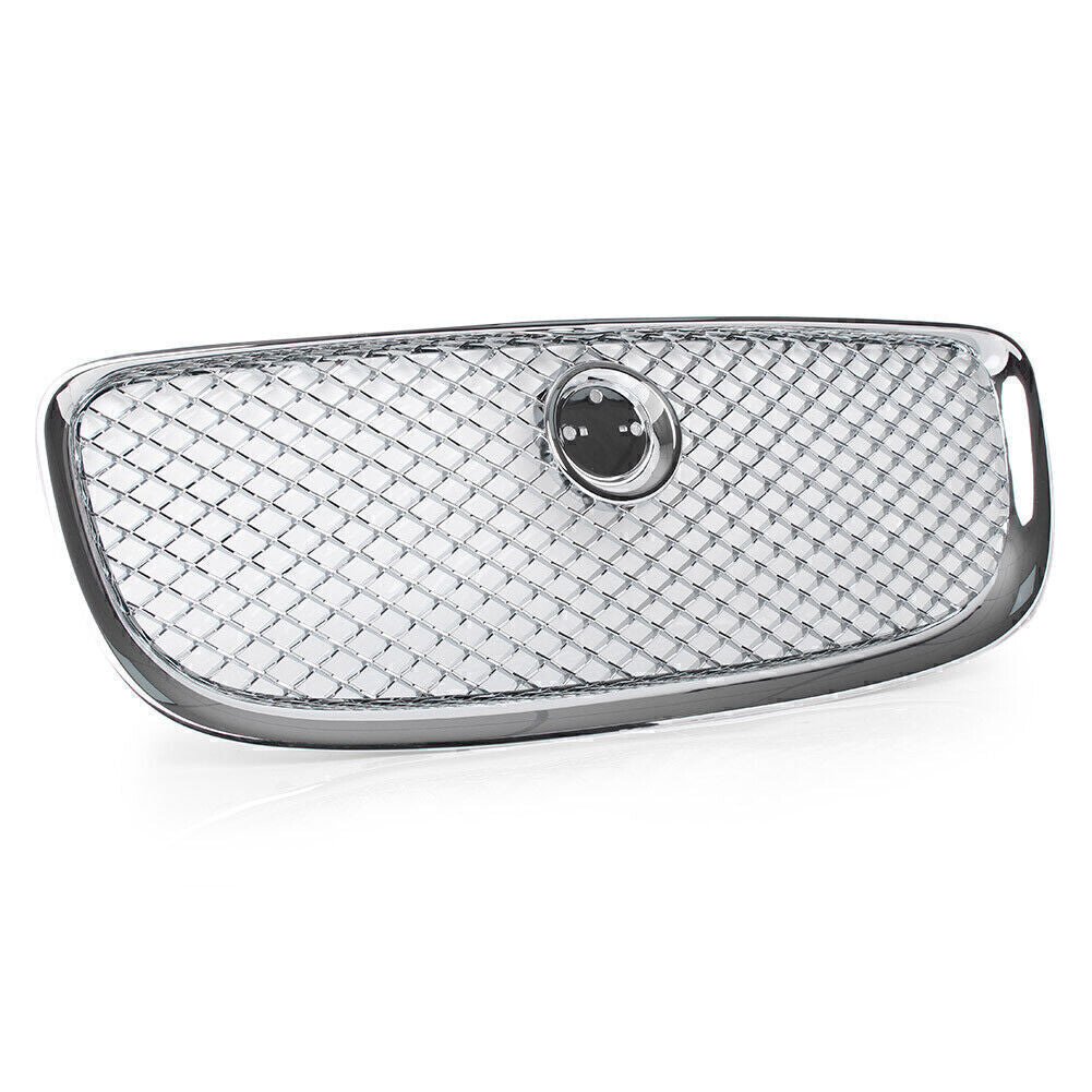 Front Center Grille Plastic Mesh Grill Fit for Jaguar XJ 2010-2015 Chrome US