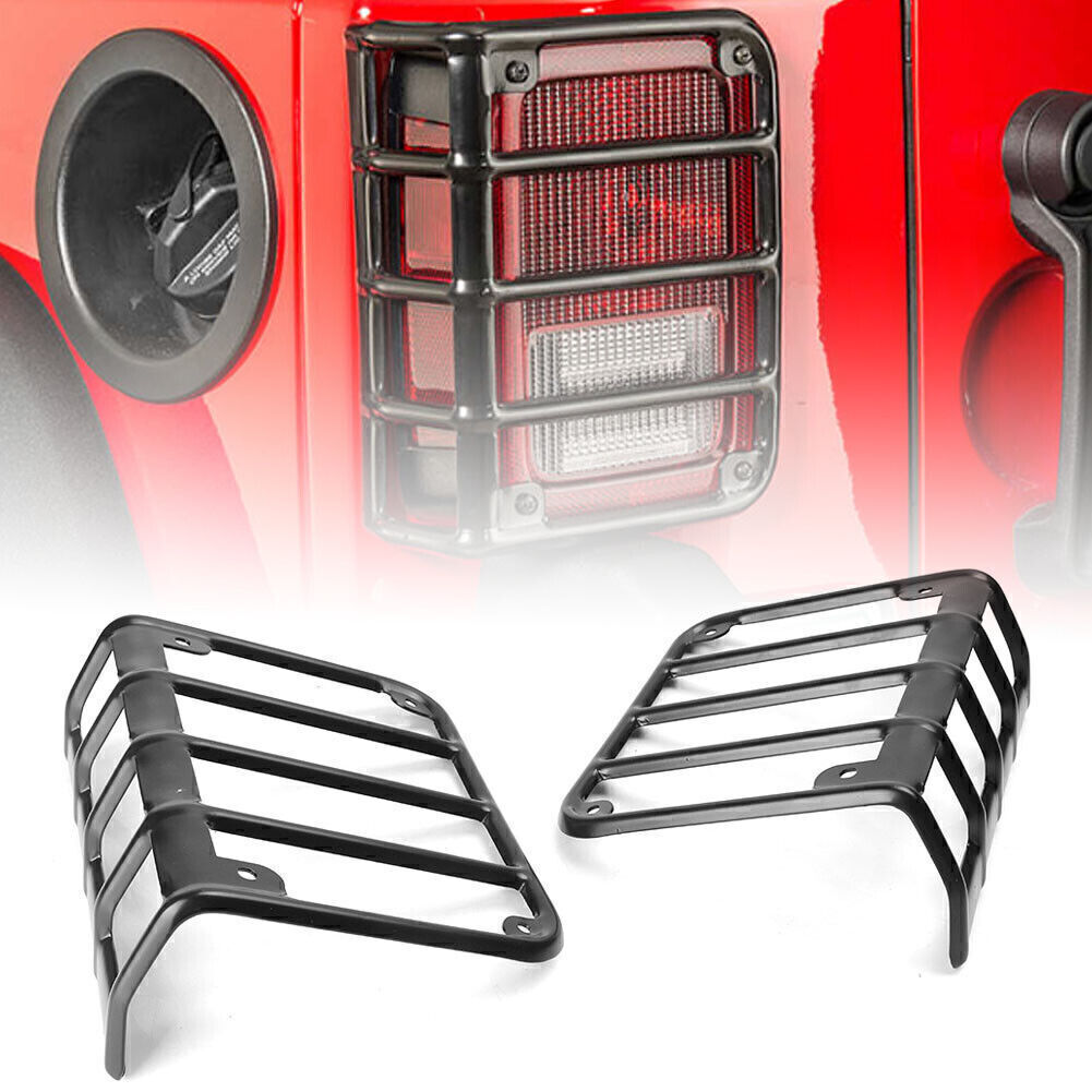 Rear Tail Light Cover Protect for JEEP for WRANGLER JK 2007-2016 Black Pair Car