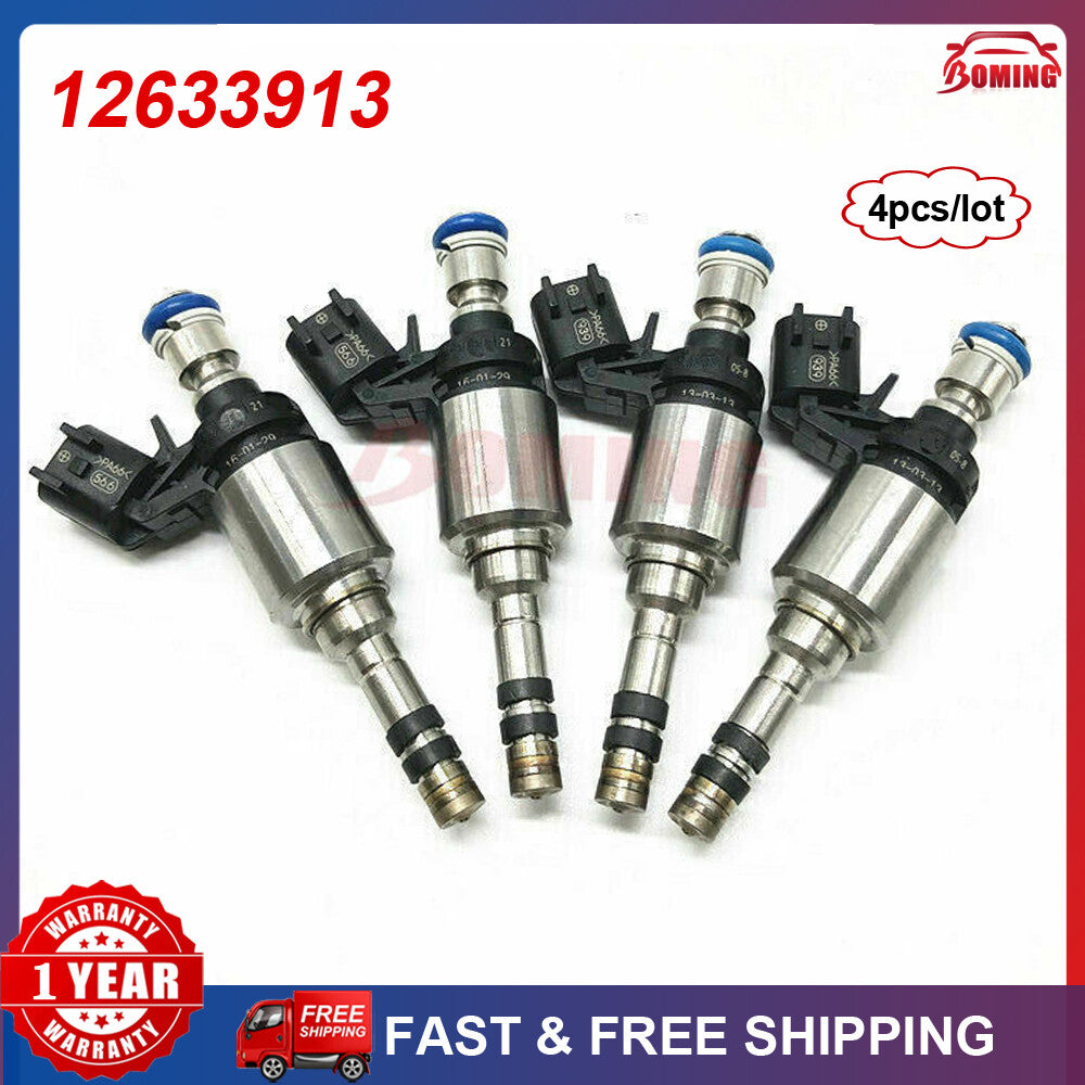 4pcs 12633913 For GM for Cadillac for Chevrolet Malibu 2.0L 2.4L 2.5L Fuel Injectors