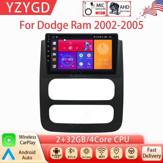 Android Auto CarPlay for Dodge for Ram 2002-2005 Car Stereo Radio GPS Multimedia BT