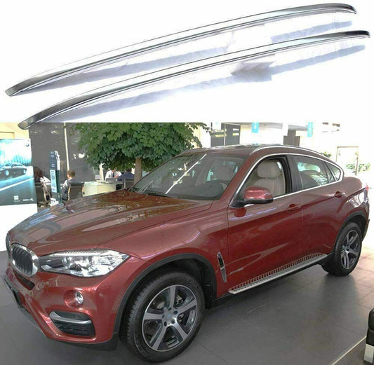 2015-2019 Aluminum 2Pcs Fits for BMW X6 F16 Roof Rail Rack Side Rail Bar Holder