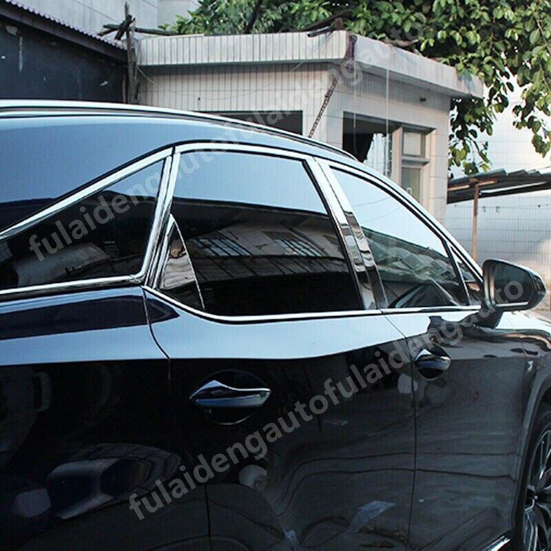 for Lexus RX350 RX450H 16-22 Stainless Side Door Window Pillars Post Cover Trim