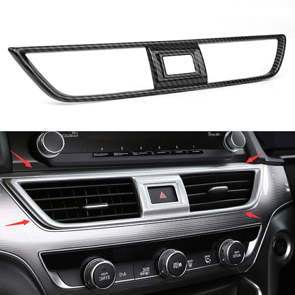Car Center Dashboard Air Vent Outlet Trim Carbon Fiber Fit for Honda Accord 2018