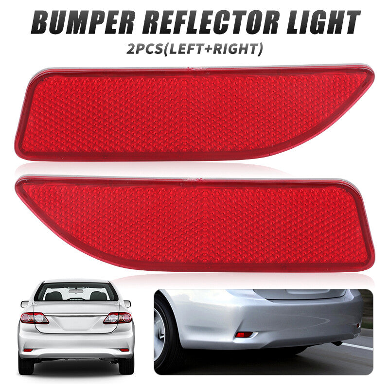 2pcs Rear Bumper Reflector Light Lamp LeftRight For 2011-2013 for Toyota for Corolla