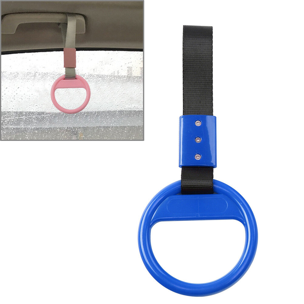 JDM Ring Subway Train Bus Handle Hand Strap Drift Charm Drift Strap BlueBlack