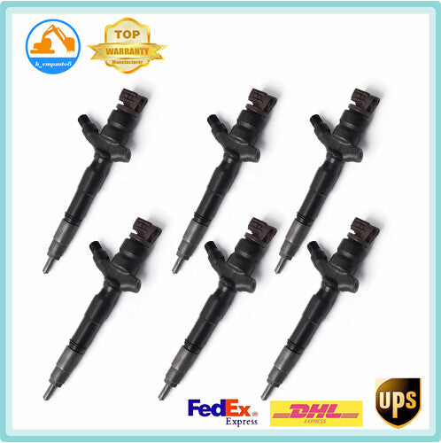 6pcs Diesel Injector 295900-0250 23670-30440 295900-0200 for Toyota DHL UPS