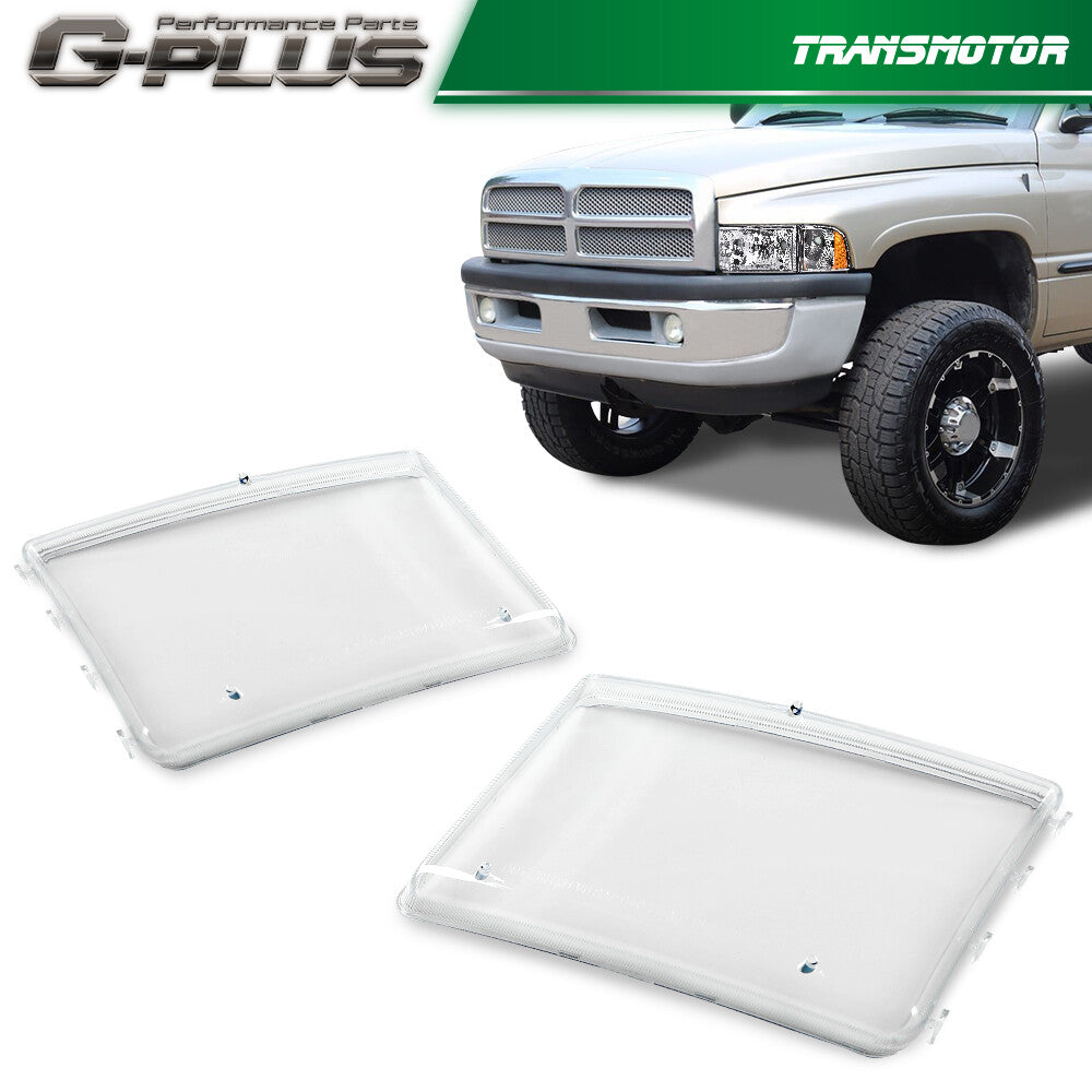 Replacement lens for clear headlights on 1994-2002 for Dodge for RAM 1500 2500 3500 models.