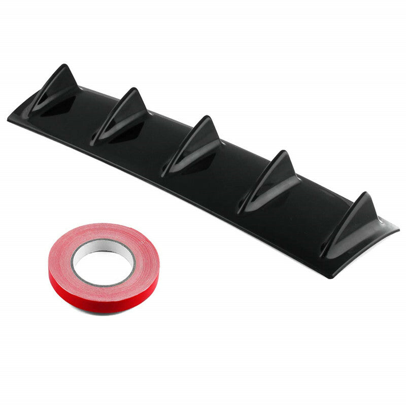 Car SUV Shark Fin 5 Wing Lip Diffuser Rear Bumper Chassis Black ABS Spoiler Lip