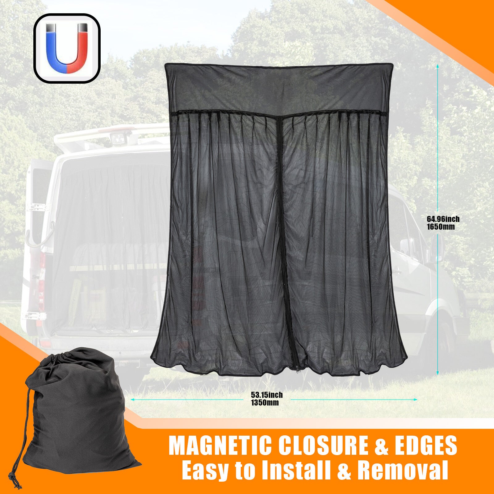 RV Mosquito Screen RV Sun Screen Fit for Toyota Hiace 2019-Current LWB SLWB