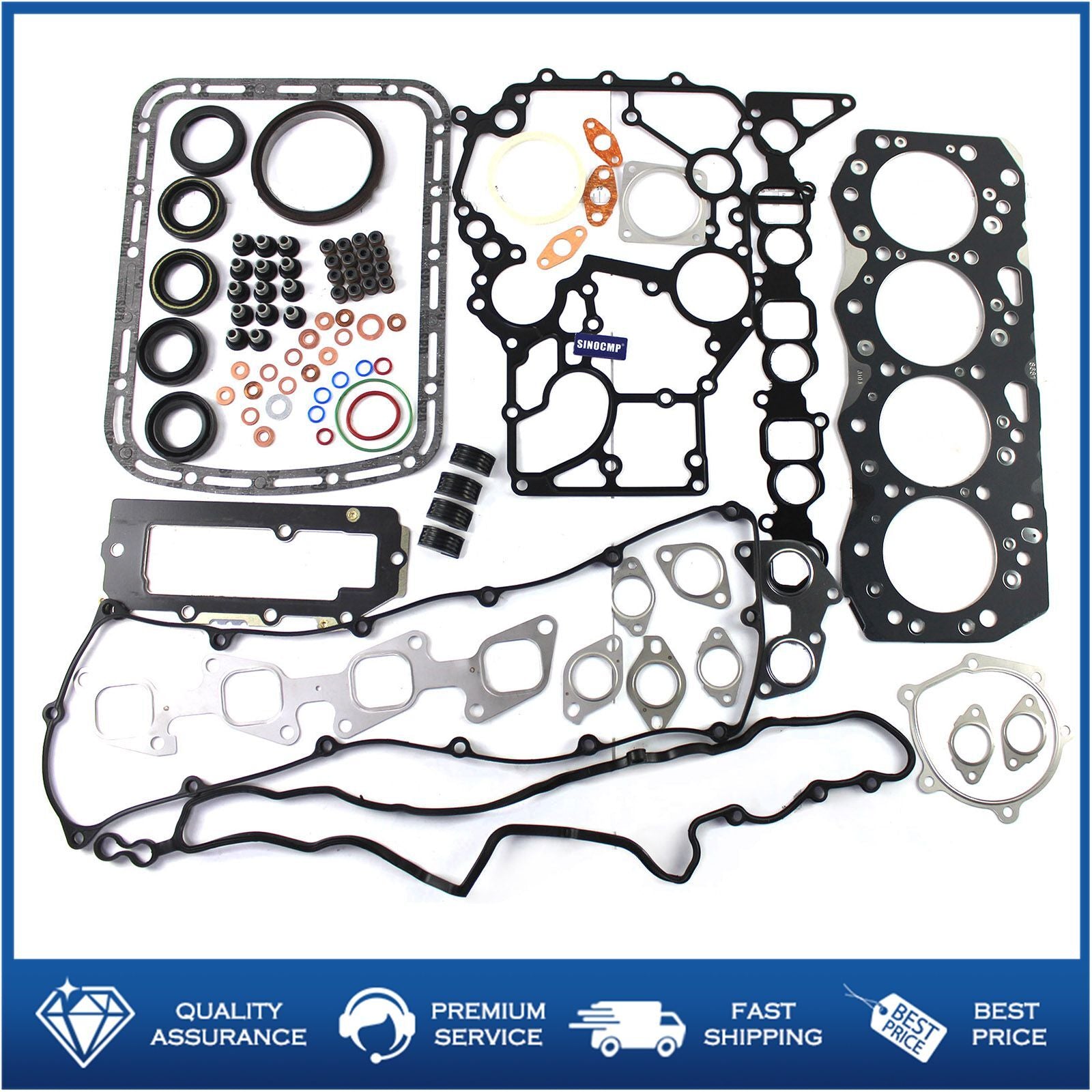 Engine Full Overhaul Gasket Kit for Isuzu 4JJ1 NPR NQR NHR NKR ELF TFR TFS Truck