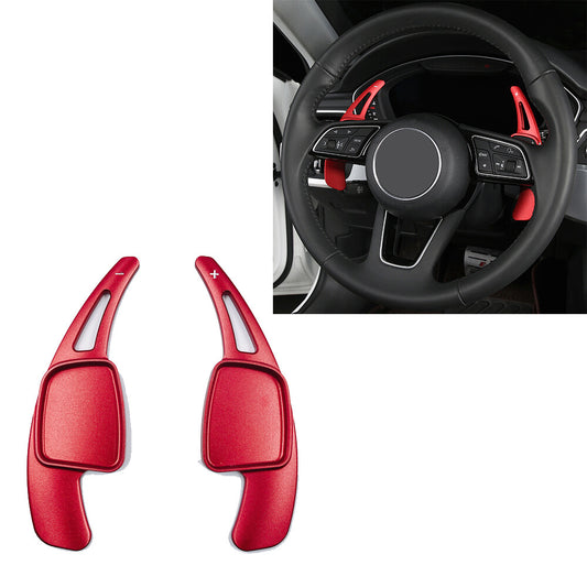 Red Paddle Shift Extenders Steering Wheel Gear Shifters for Audi A3/A4/A5/A6/Q7