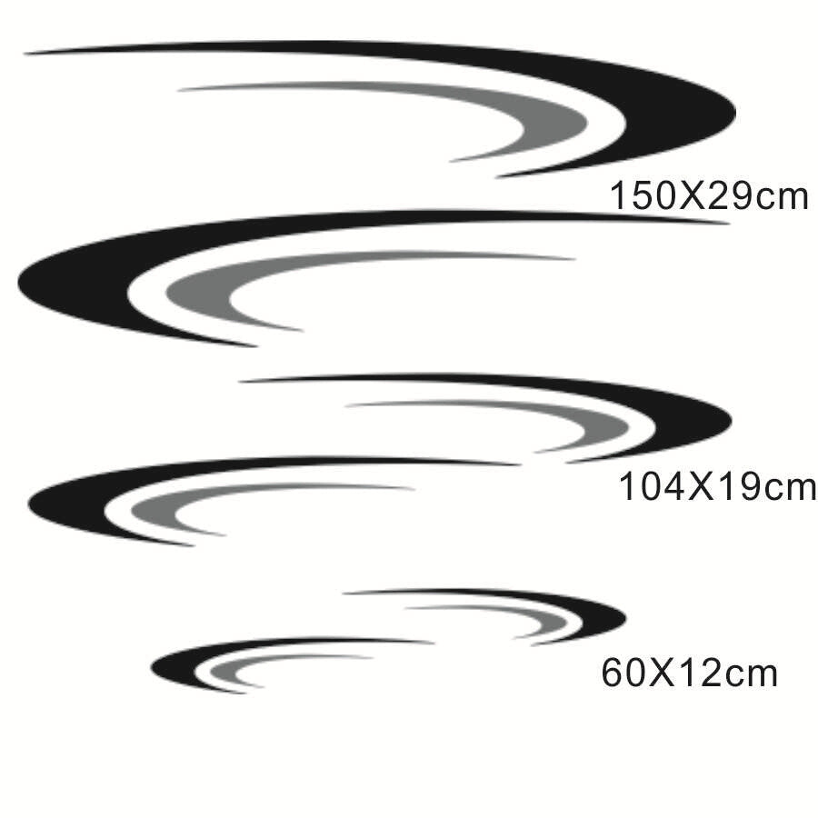 Black Car Camper RV Trailer Stripes Graphics Vinyl Graphics Kit Decals Stickers