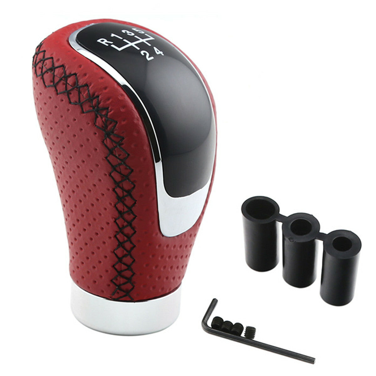 5/6 Speed Car Gear Shift Knob Shifter Lever Stick Manual Transmission PU Leather