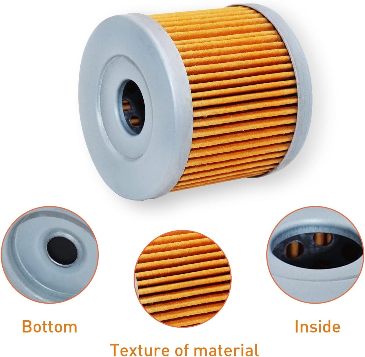 2 Pack Motorcycle Oil Filter for Kawasaki 220 Bayou KLF220 KLF-220 16099-004