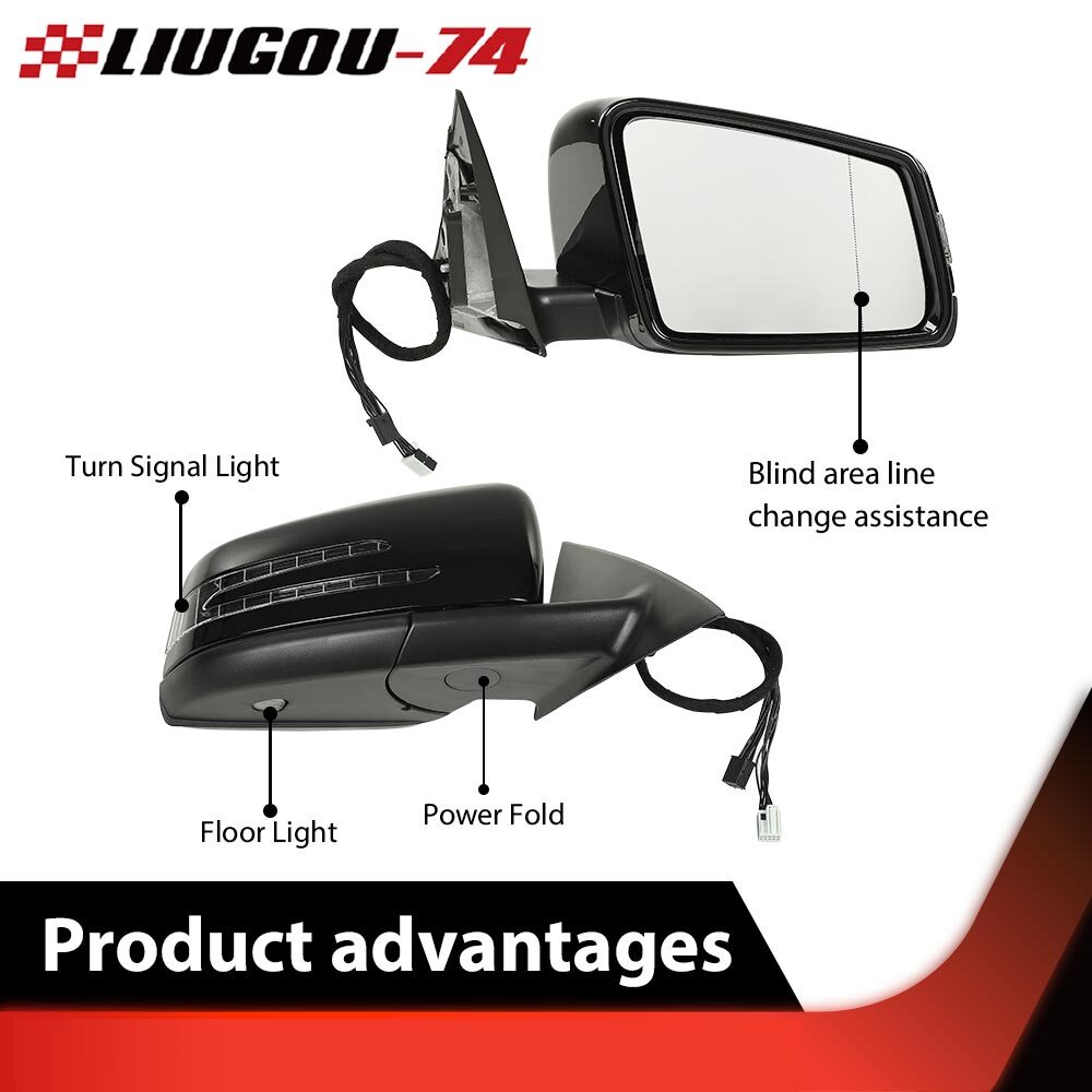 Suitable for Mercedes CLA250 14-16mm mirrors with heated side mirrors, memory foam pad lights, passenger side.
