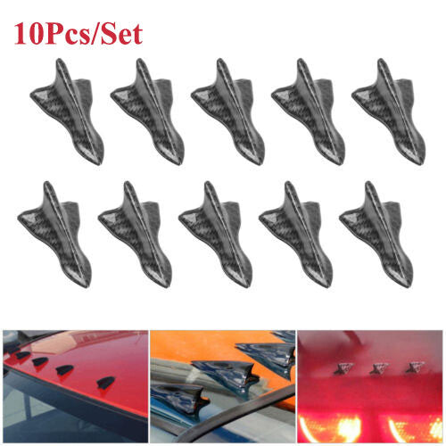10x Shark Fin Wing Vortex Generator Diffuser Rear Roof Wing Spoiler Fit for Subaru