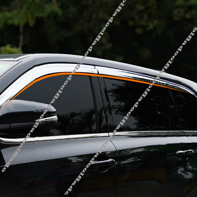 for Toyota Highlander 2020-23 Chrome Window Vent Visor Sun Rain Deflector Guard