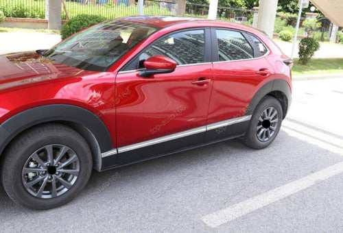 6x for Mazda CX-30 2020-22 Steel Chrome Side Body Door Molding Strip Cover Trim