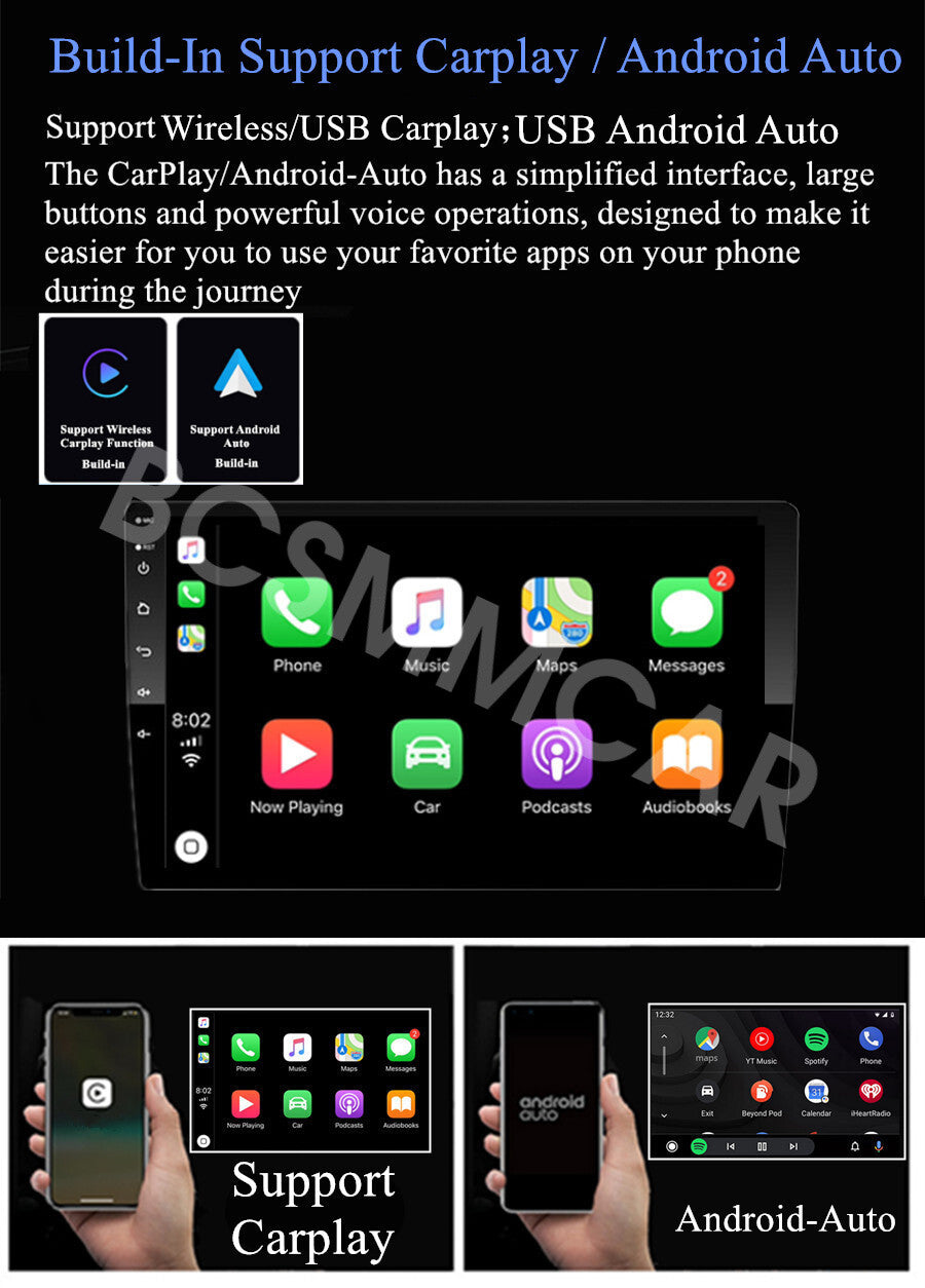 Android 14 Car Multimedia Player Bluetooth GPS Fit for Toyota Prius 2003-2009