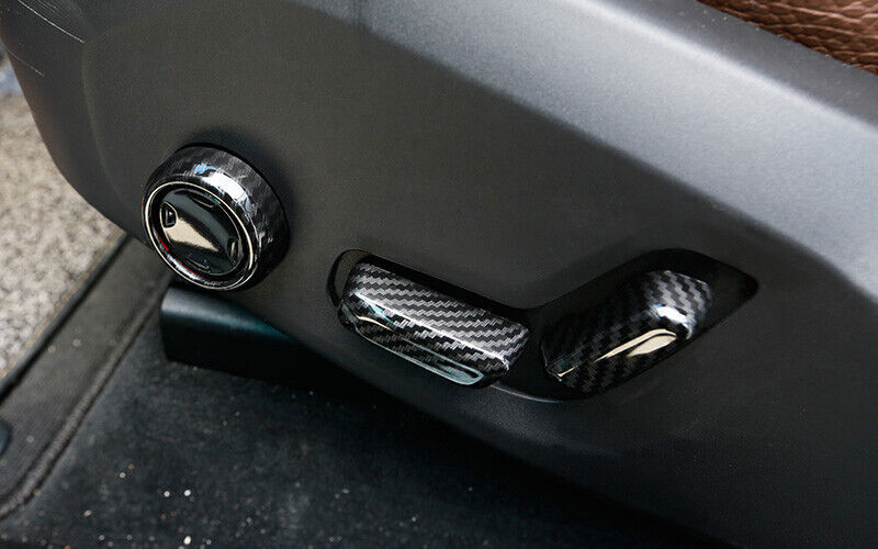 for Volvo XC40 2019-2022 Carbon Fiber for Seat Adjustment Handle Button Cover Trim