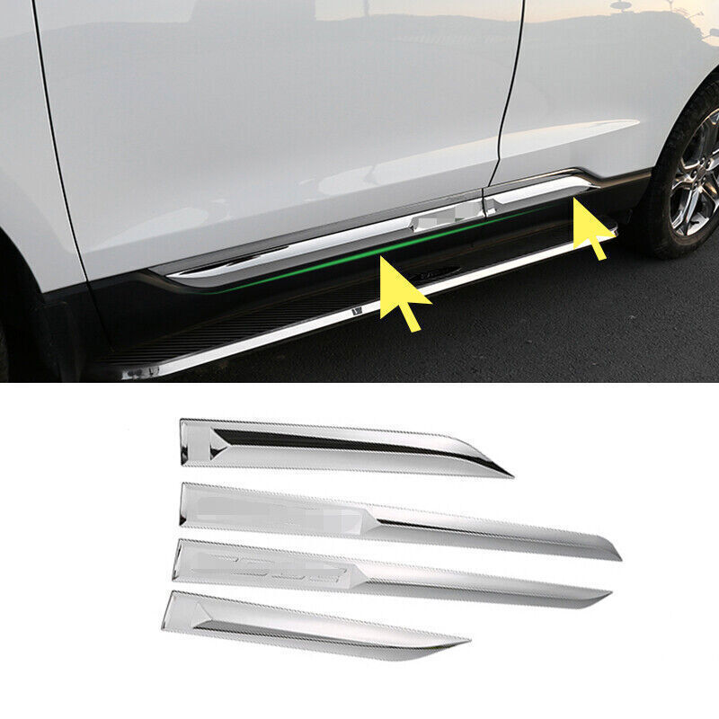 for Ford Edge 2015-2021 Chrome Door Side Body Molding Trim Sill Cover Guard Trim