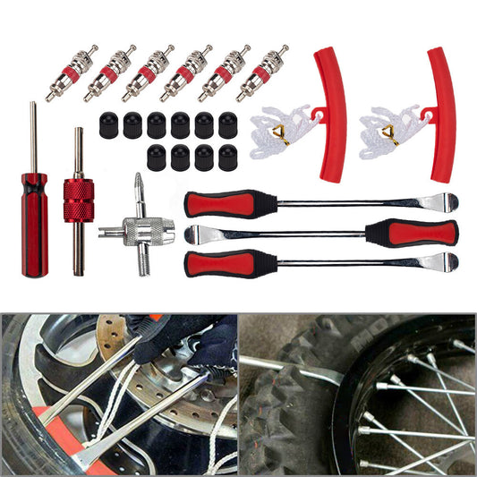 24Pcs Tire Lever Spoons Motorcycle Car Bike Tire Changing Tools Touring Kit