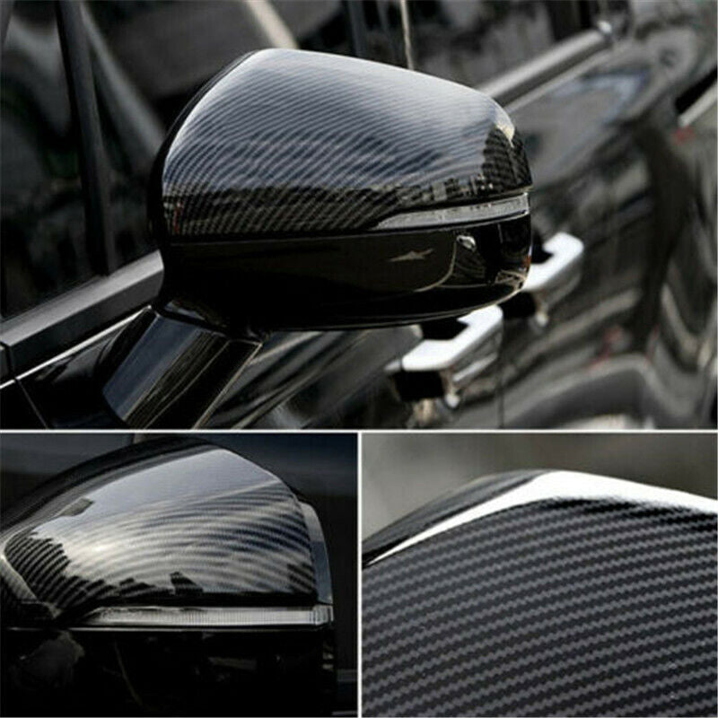 Carbon Fiber 2Pcs Side Rearview Mirror Cap Cover Trim for Kia Carnival 2021 2022