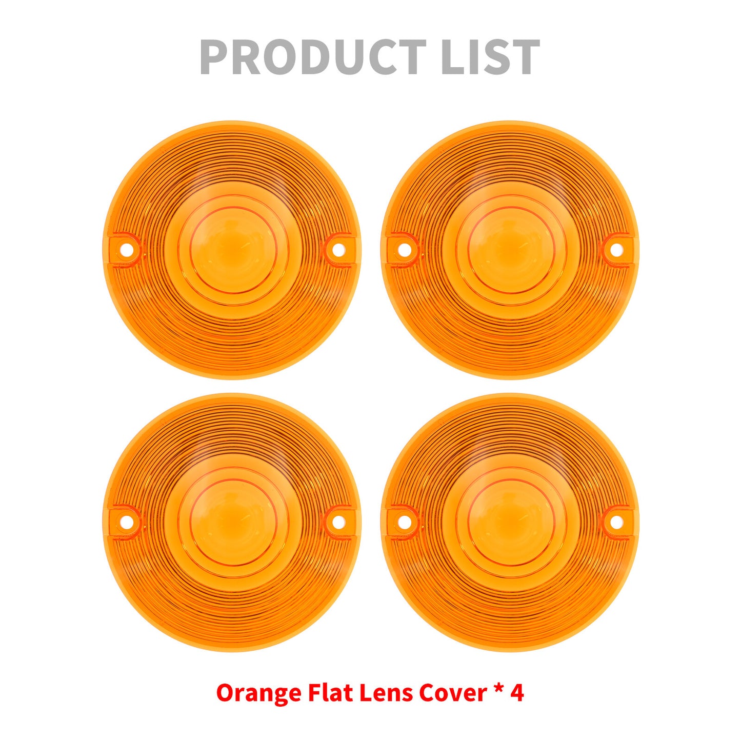 4x Amber Turn Signal Light Lens Cover for Harley Touring Electra Glide 1986-2023